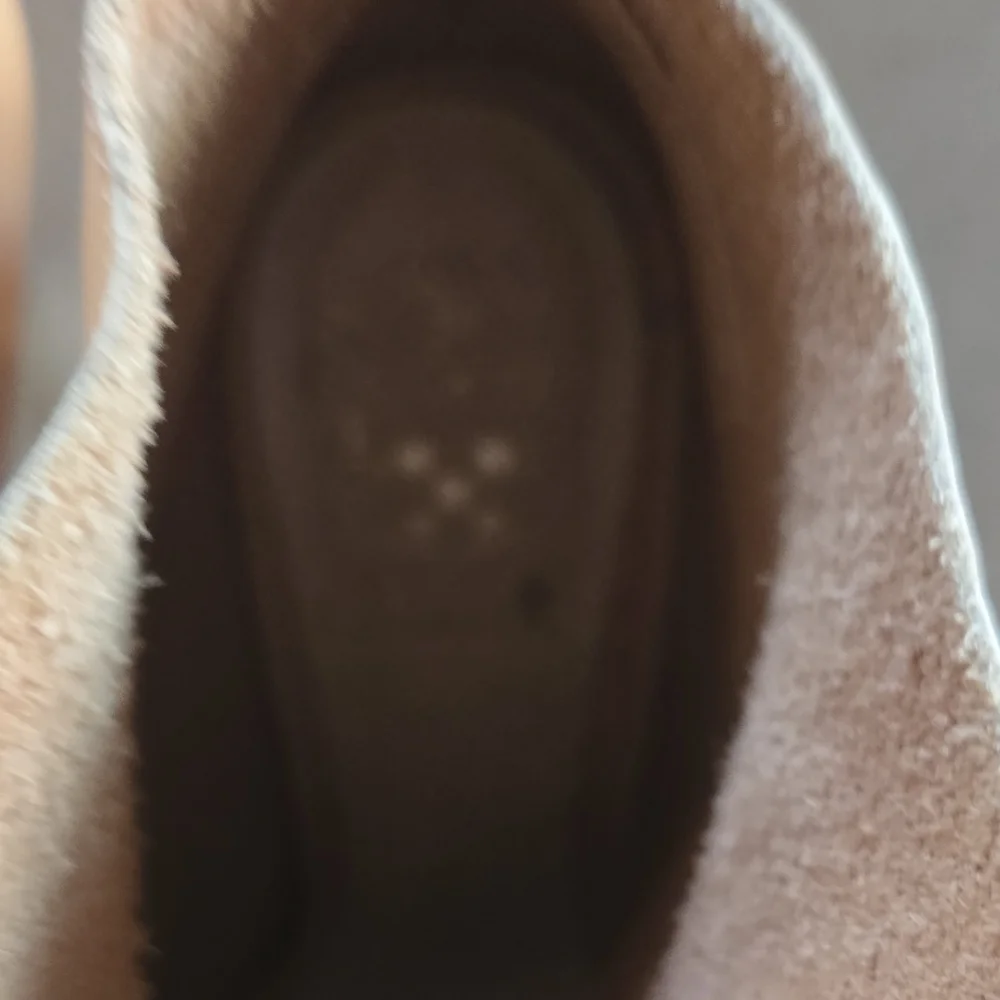 Vince Camuto Cream Peep-Toe Heeled Boots - Picture 3 of 5